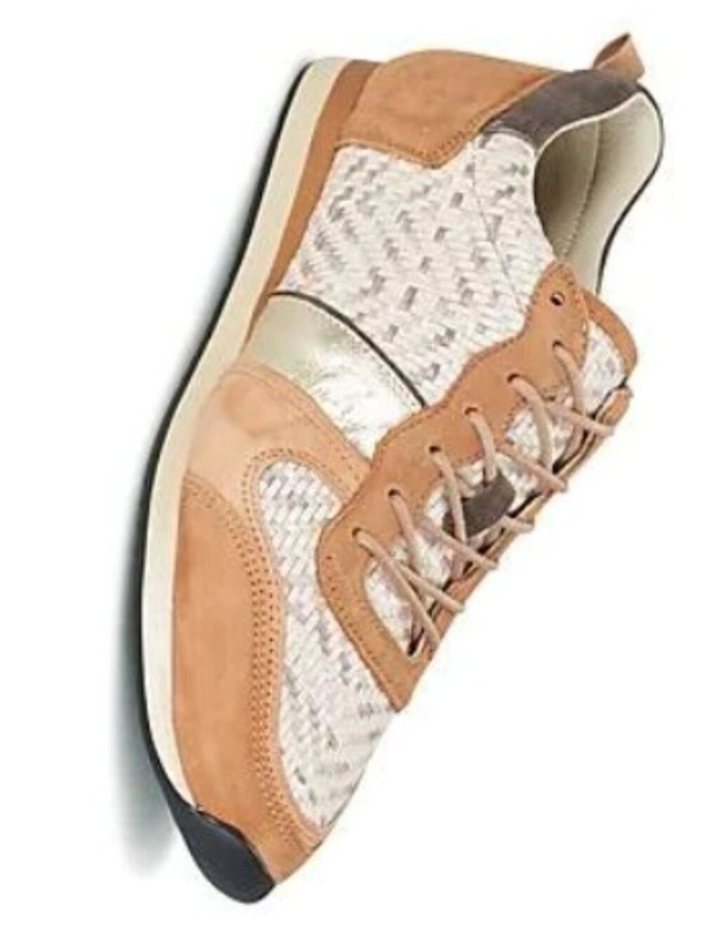 BOCAGE Paris Suede and Silver Leather Casual Sneakers - 7.5 / 38